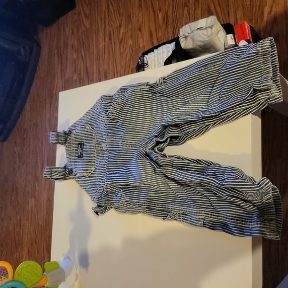 OSHKOSH B'gosh Striped Jumper/Jumpsuit Blue 12 months - Picture 1 of 5